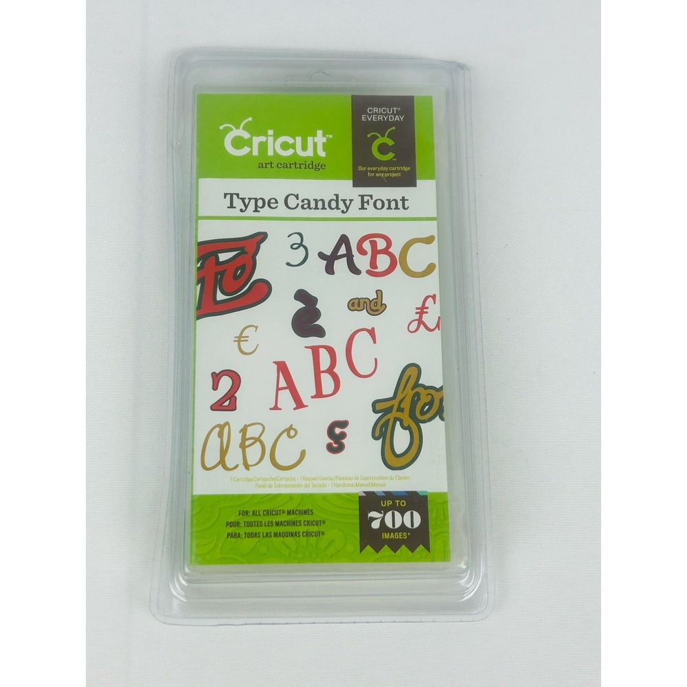 Cricut Type Candy Font Provo Craft Shapes Cartridge Set New